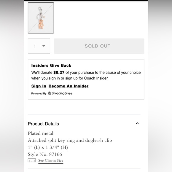 🌟LAST ONE!🌟 COACH | Limited Edition | Rosegold 3D Bear Bag Charm (Brand New!) 💘✨ - Picture 4 of 10